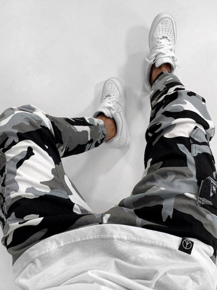 Pencil Pants Camouflage European Men's Jeans