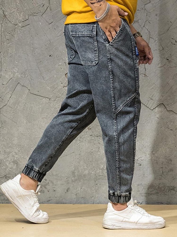 Pocket Japanese Zipper Jeans Til Mænd