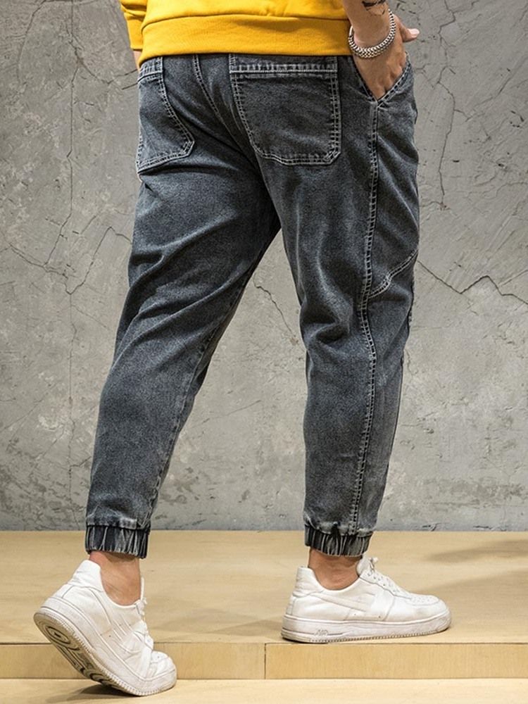 Pocket Japanese Zipper Jeans Til Mænd