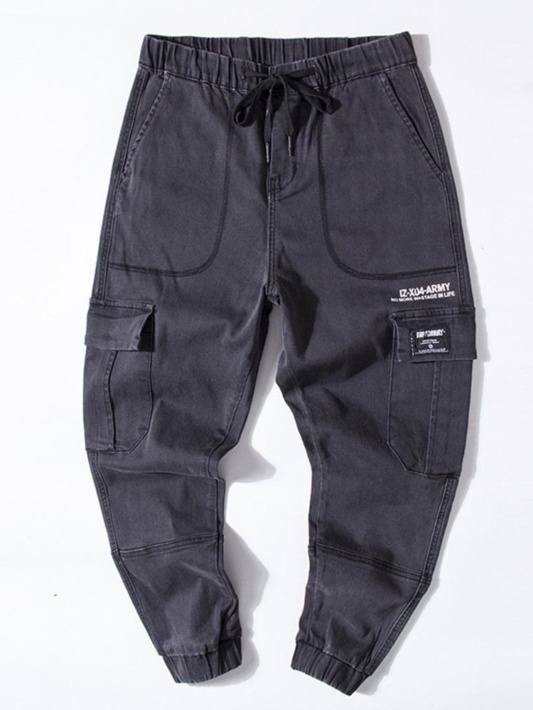 Pocket Mid Waist Jeans Til Mænd