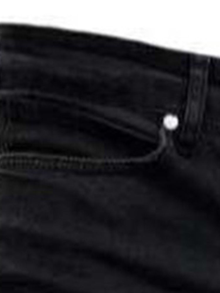 Pocket Plain Mid Waist European Men's Jeans