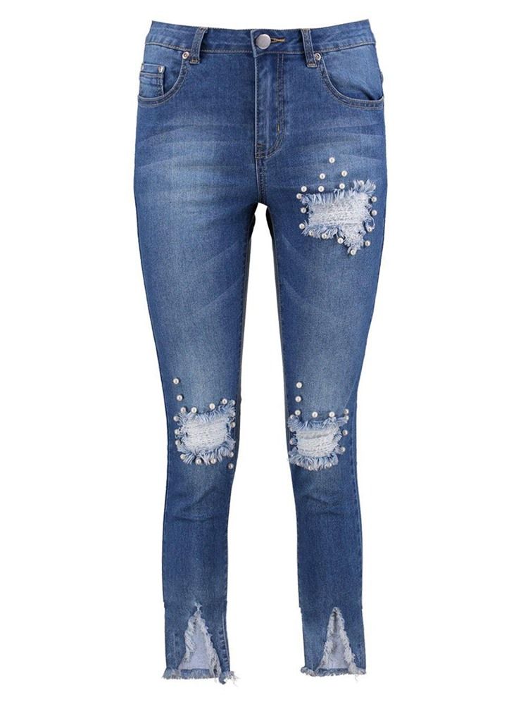 Skinny Denim Asymmetric Women's Jeans