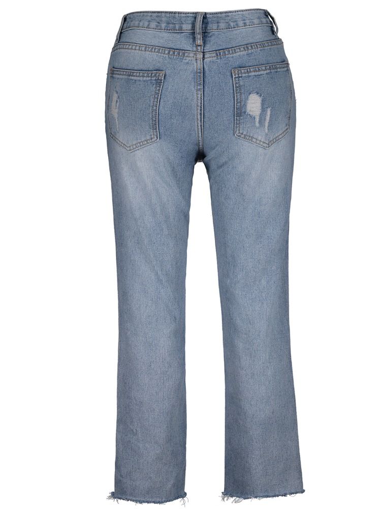 Slim Hole Ankel Length Dame Jeans