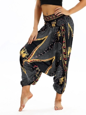 Kvinder Bohemia Print Harem Yoga Pants