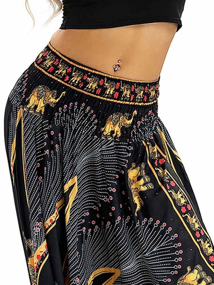 Kvinder Bohemia Print Harem Yoga Pants