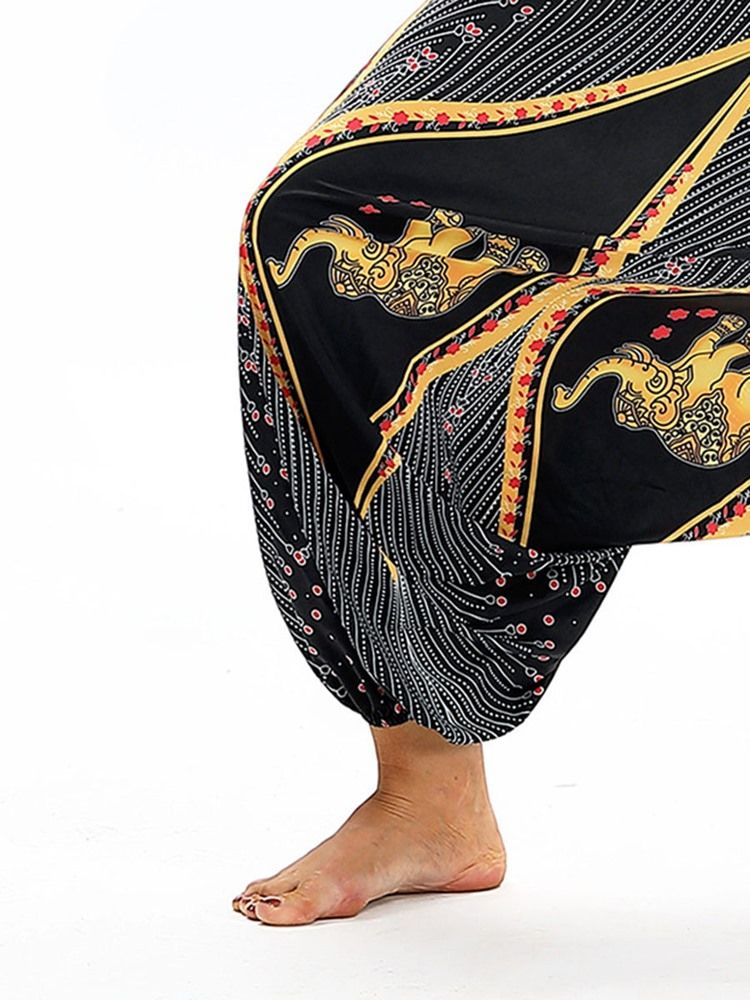 Kvinder Bohemia Print Harem Yoga Pants