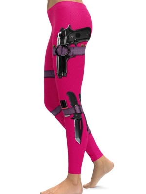 Kvinder Color Block 3d Print Yoga Leggings Høj Talje Tiktok Leggings