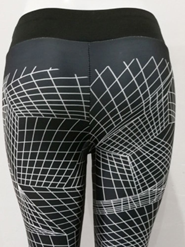 Kvinders Åndbare Geometriske Push Up Gym Sport Leggings Yoga Bukser Høj Talje Tiktok Leggings