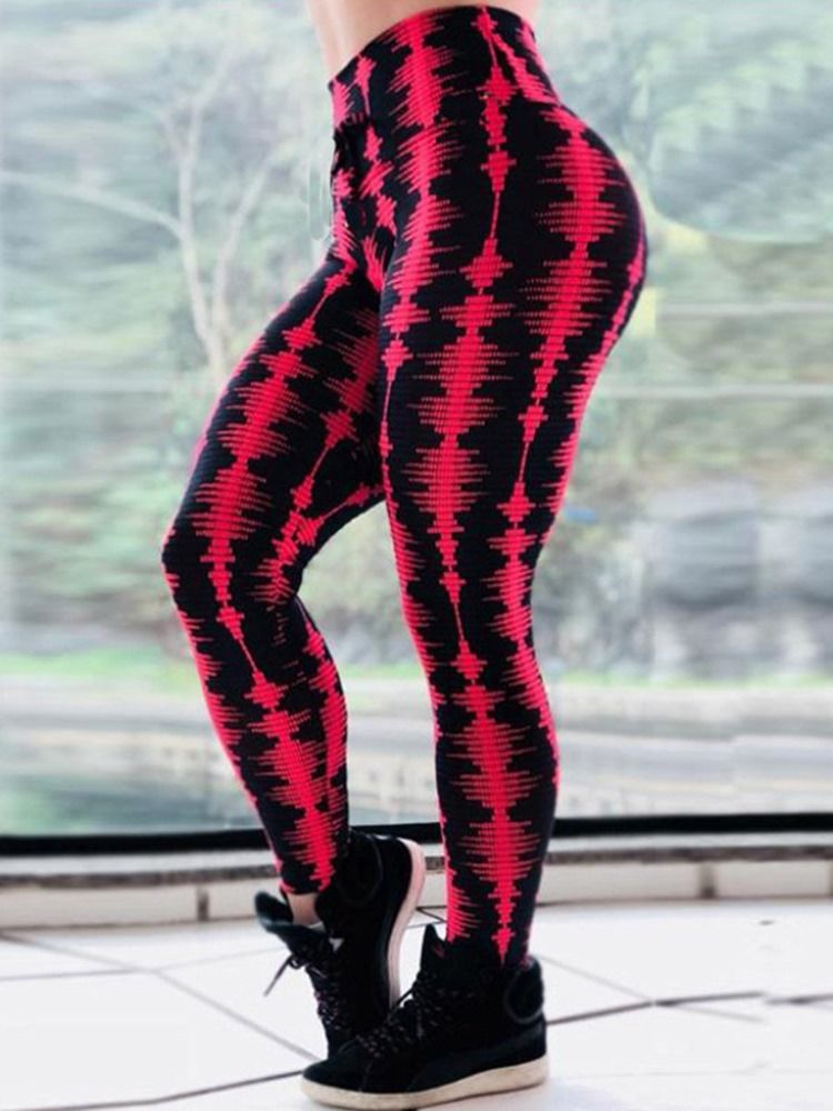 Kvinders Åndbare Print Tripe Yoga Gym Sport Push Up Leggings Yoga Bukser Høj Talje Tiktok Leggings