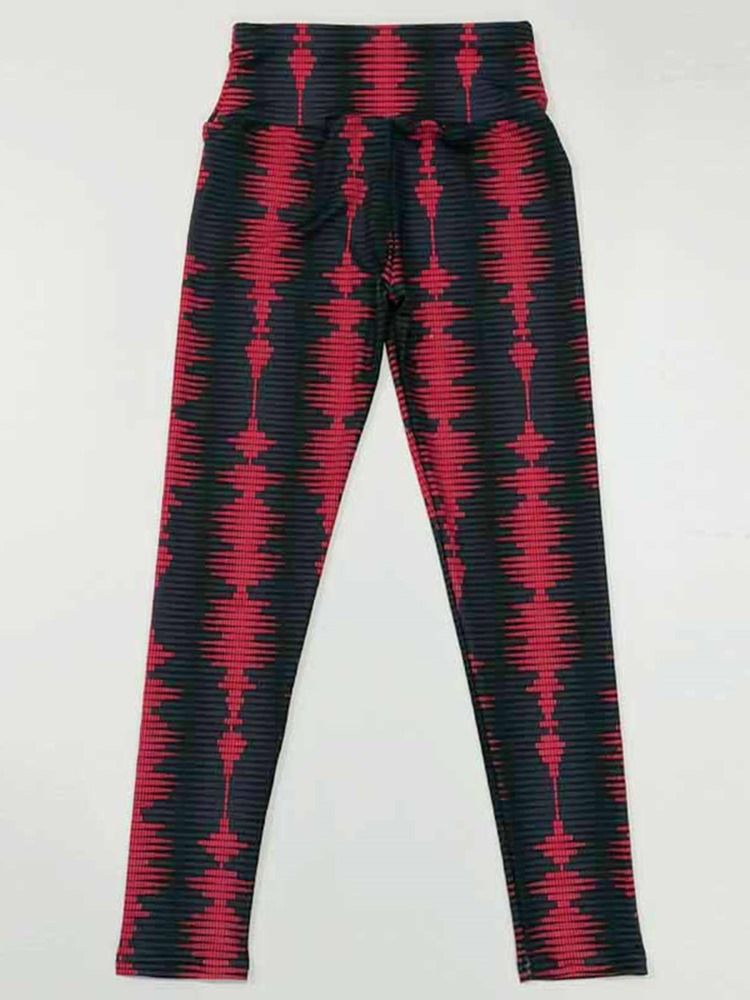 Kvinders Åndbare Print Tripe Yoga Gym Sport Push Up Leggings Yoga Bukser Høj Talje Tiktok Leggings