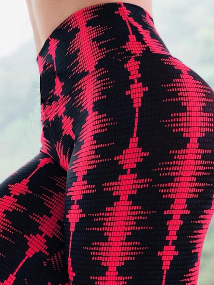 Kvinders Åndbare Print Tripe Yoga Gym Sport Push Up Leggings Yoga Bukser Høj Talje Tiktok Leggings