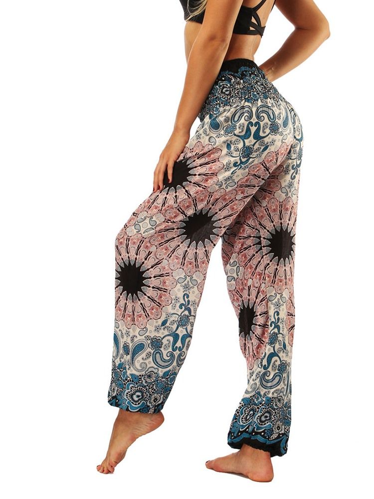 Kvinders Bohemian Floral Print Yoga Harembukser