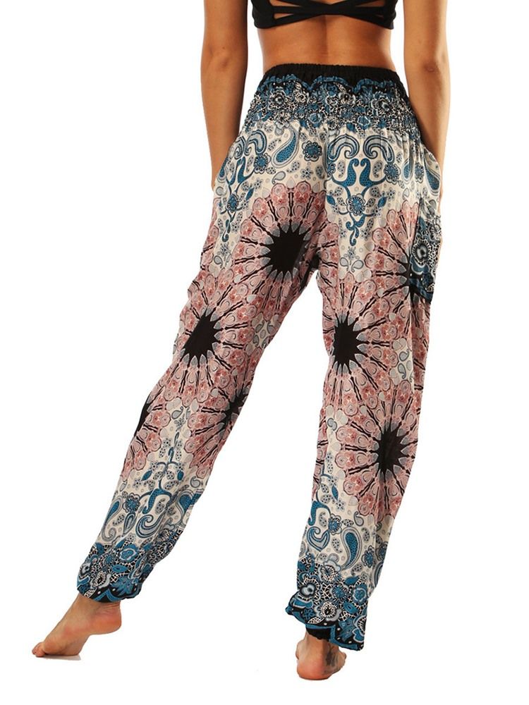 Kvinders Bohemian Floral Print Yoga Harembukser