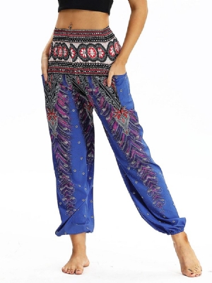 Kvinders Boho Geometrisk Print Yoga Harembukser