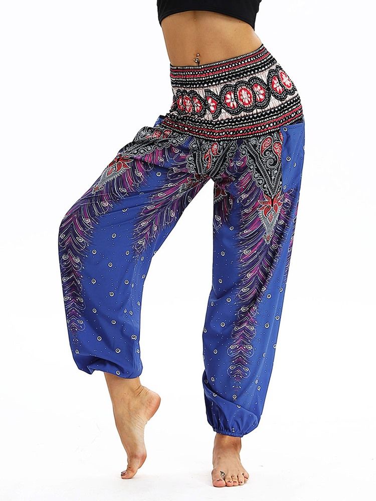 Kvinders Boho Geometrisk Print Yoga Harembukser