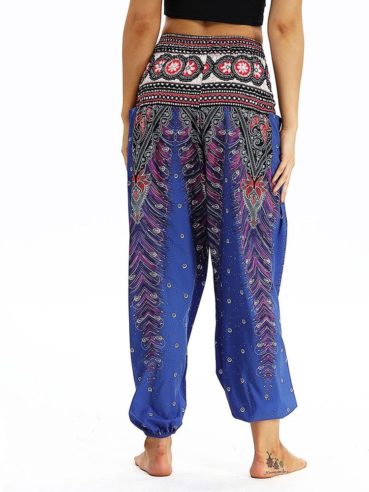 Kvinders Boho Geometrisk Print Yoga Harembukser