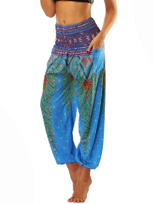 Kvinders Boho Print Geometriske Street Dance Yoga Bukser