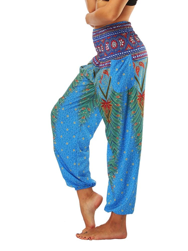 Kvinders Boho Print Geometriske Street Dance Yoga Bukser