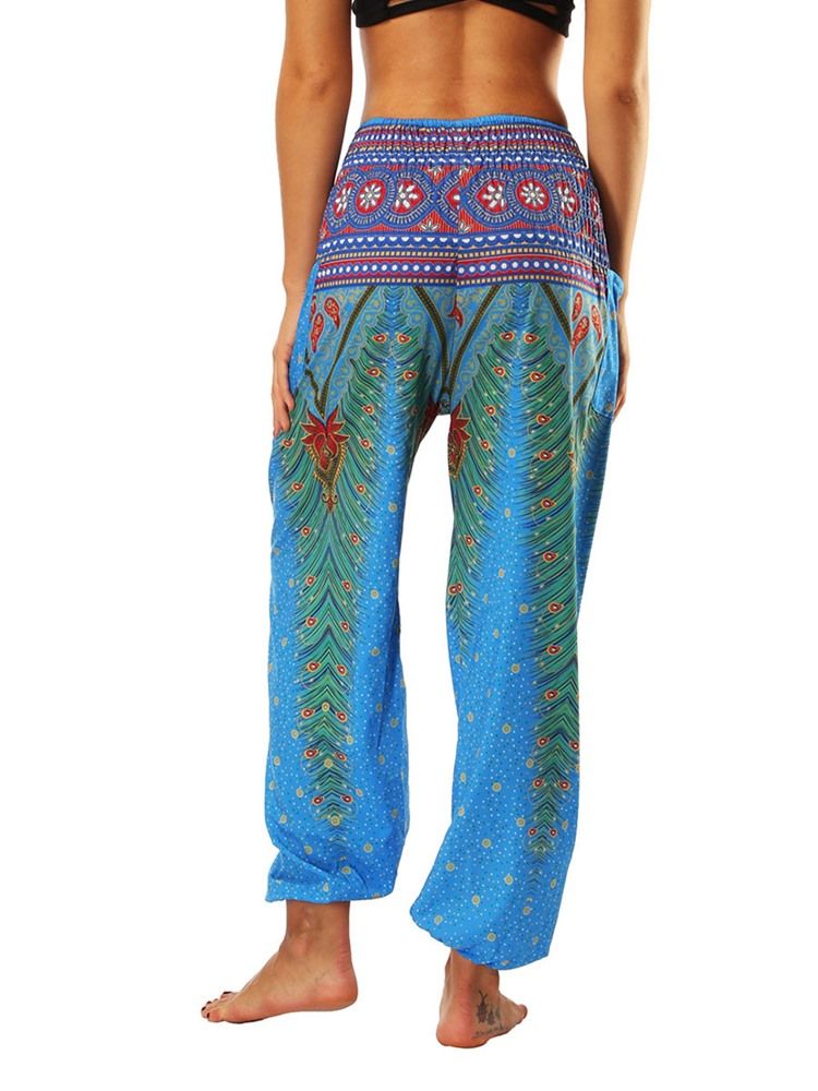 Kvinders Boho Print Geometriske Street Dance Yoga Bukser