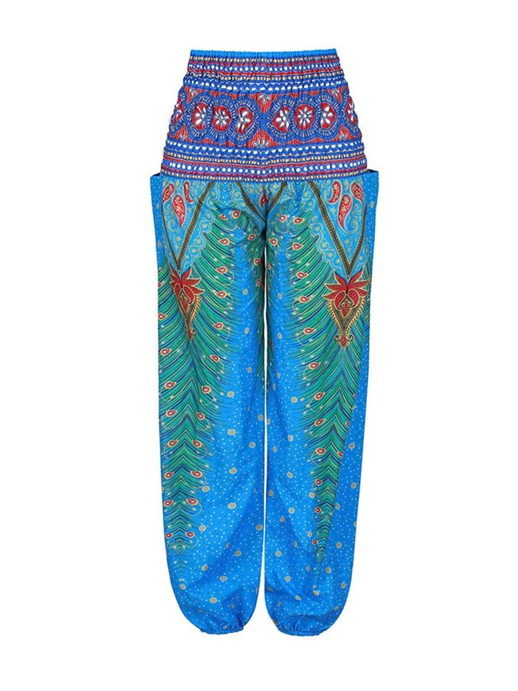 Kvinders Boho Print Geometriske Street Dance Yoga Bukser