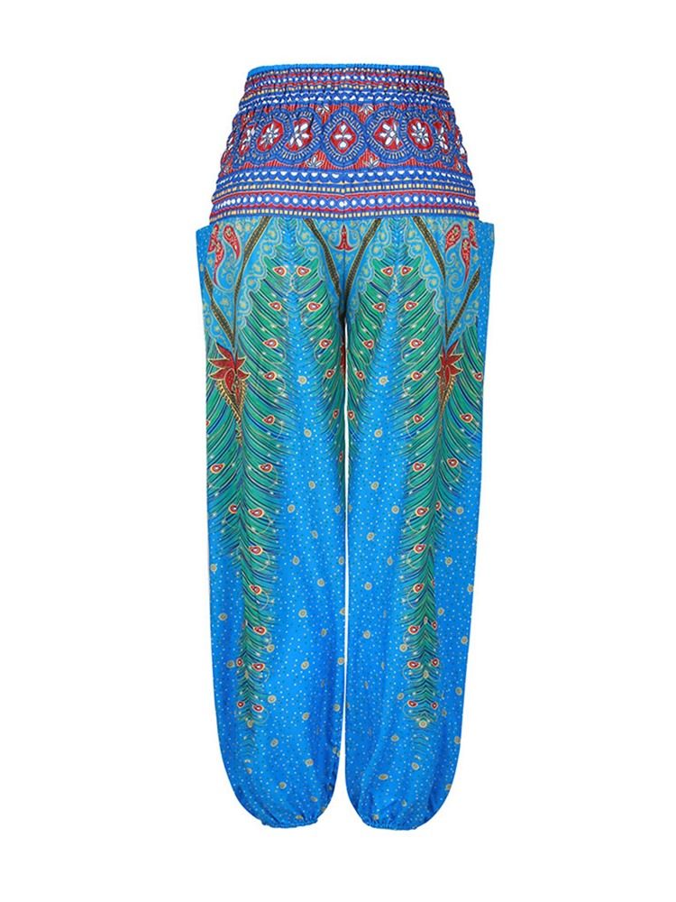 Kvinders Boho Print Geometriske Street Dance Yoga Bukser