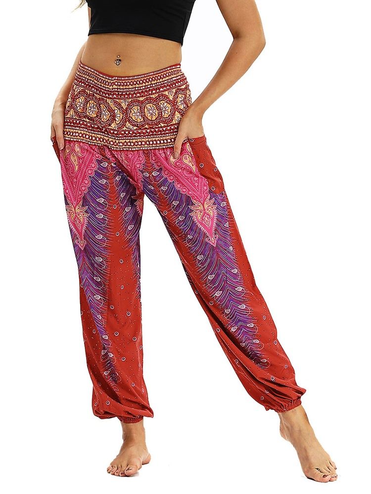 Kvinders Boho Print Geometriske Yoga Harembukser