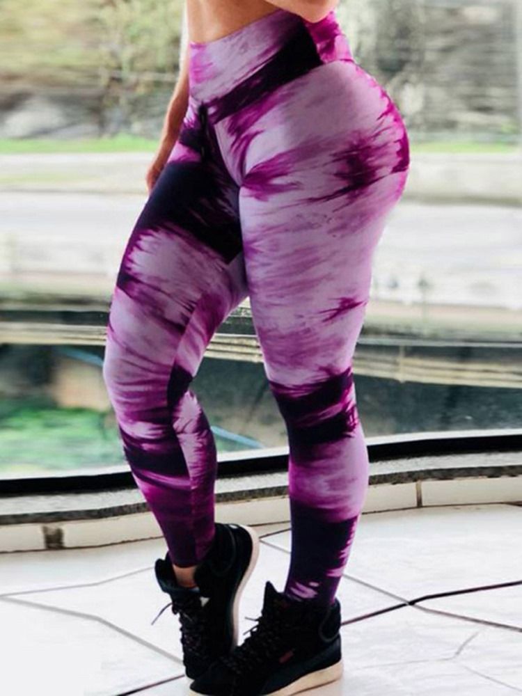 Kvinders Gradient Åndbar Push Up Gym Sport Yoga Bukser Tiktok Leggings Med Høj Talje