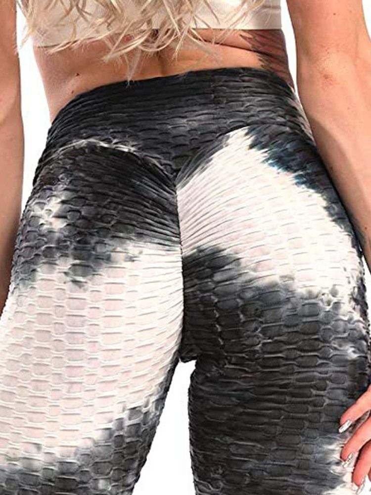 Kvinders Polyester Hurtigtør Kvindelige Højtaljede Yogabukser Tiktok Leggings