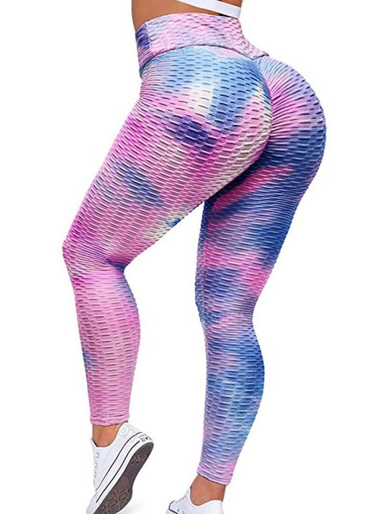 Kvinders Polyester Hurtigtør Kvindelige Højtaljede Yogabukser Tiktok Leggings