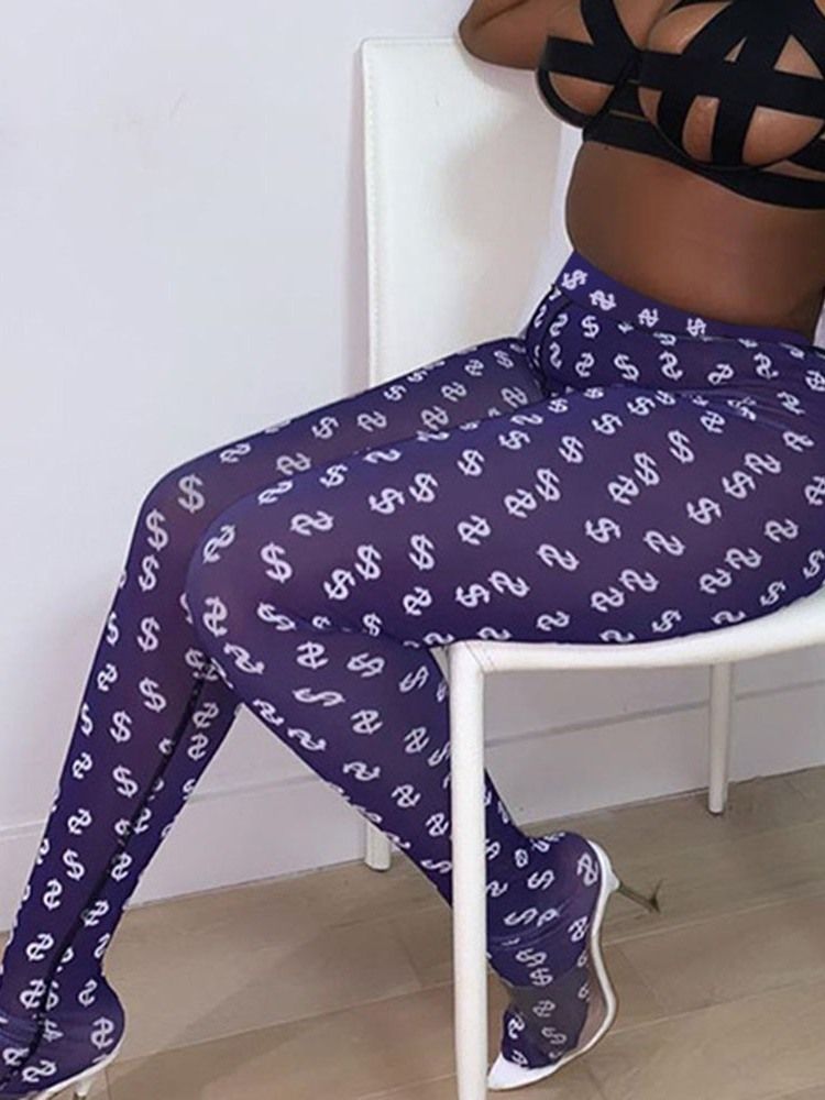 Kvinders Tryk Anti-sved Kvindelige Yogabukser Med Høj Talje Tiktok Leggings