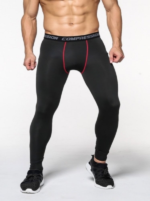 Mænd Anti-sweat Color Block Polyester Sport Leggings