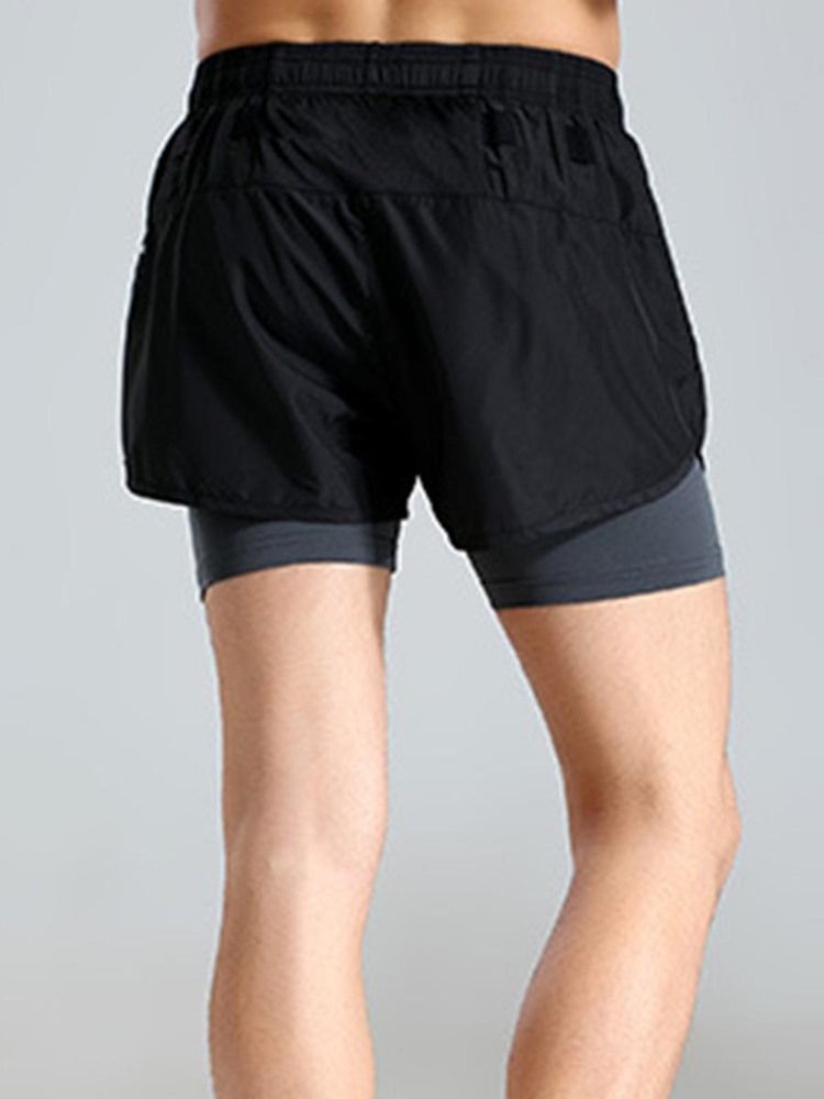 Mænd Color Block Patchwork Gym Sports Shorts Summer Pants