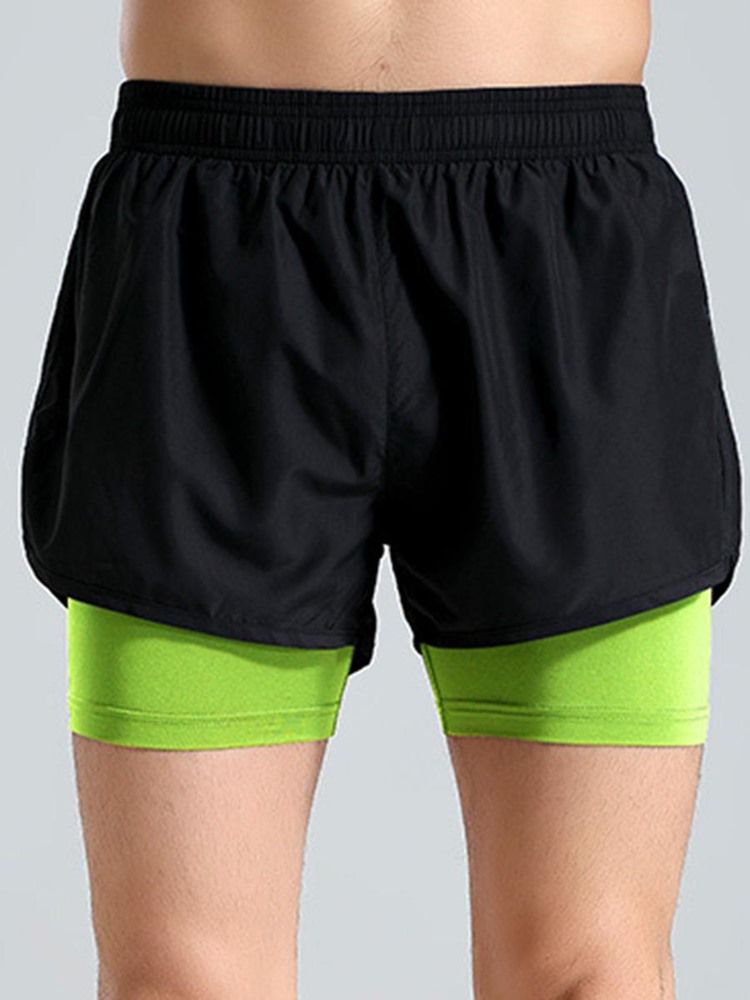 Mænd Color Block Patchwork Gym Sports Shorts Summer Pants