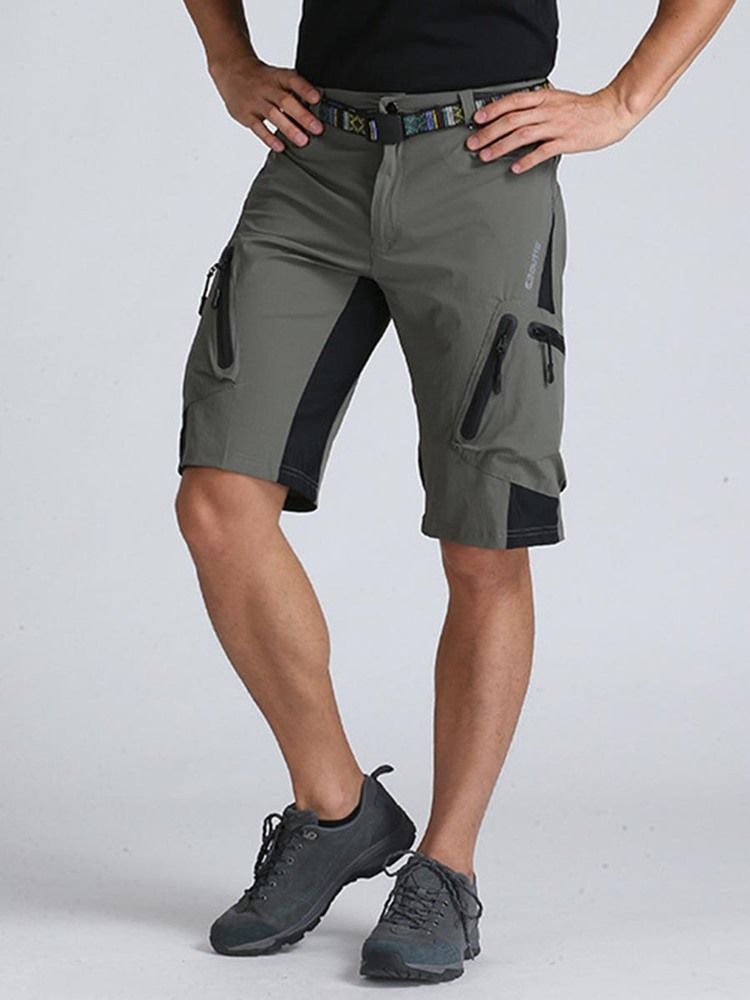 Mænd Patchwork Color Block Outdoor Shorts Sommer Sportsbukser