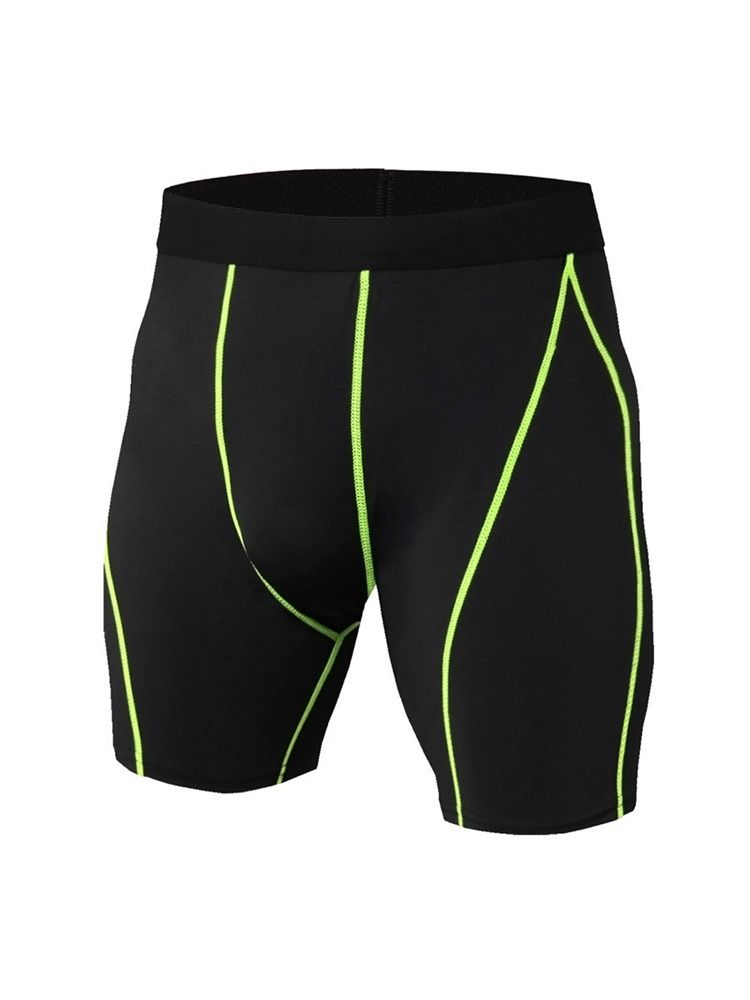 Mænds Color Block Stripe Anti-sweat Running Shorts