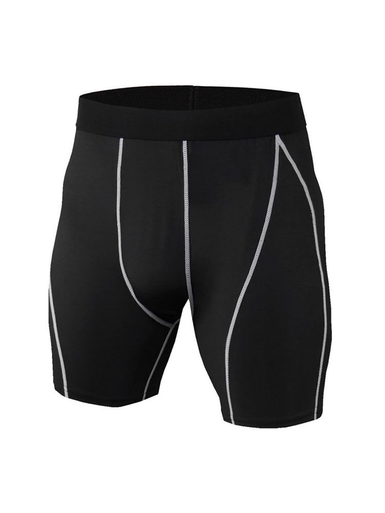 Mænds Color Block Stripe Anti-sweat Running Shorts