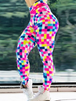 Mosaikprint Åndbart Høj Talje Kvinders Leggings Yoga Bukser Høj Talje Tiktok Leggings