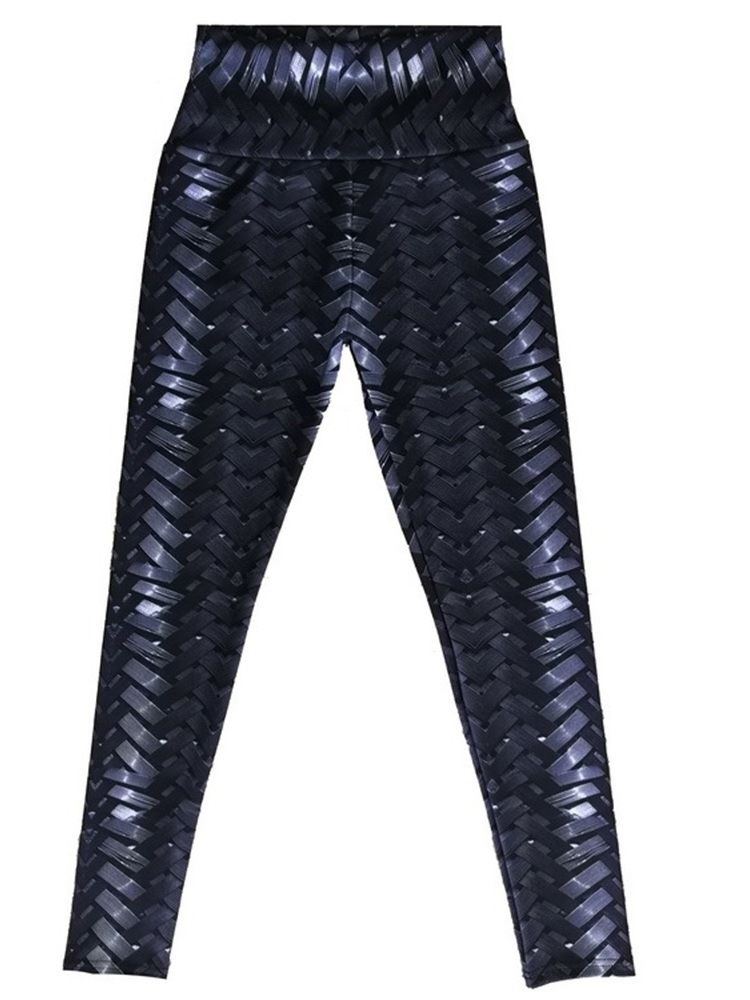 Solid Weave Print Women's Yoga Pants High Waist Tiktok Leggings