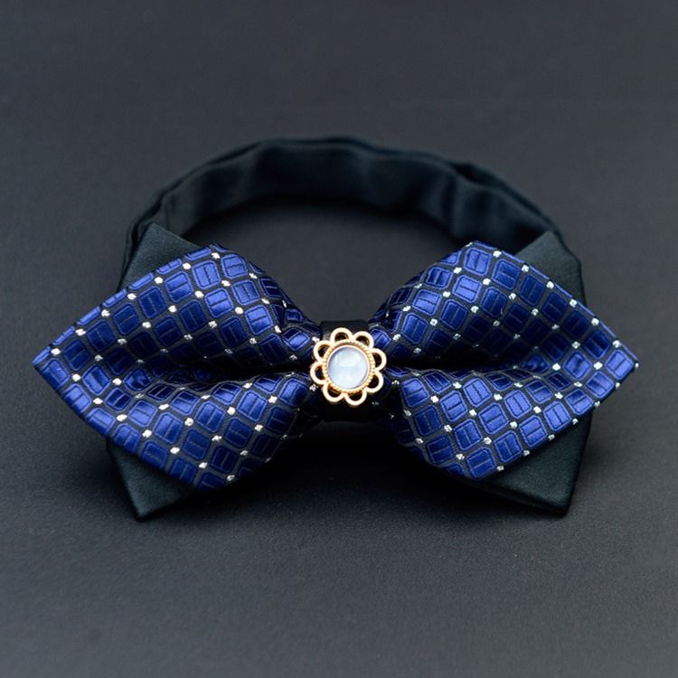 Mænds Plaid Floral Bow Tie