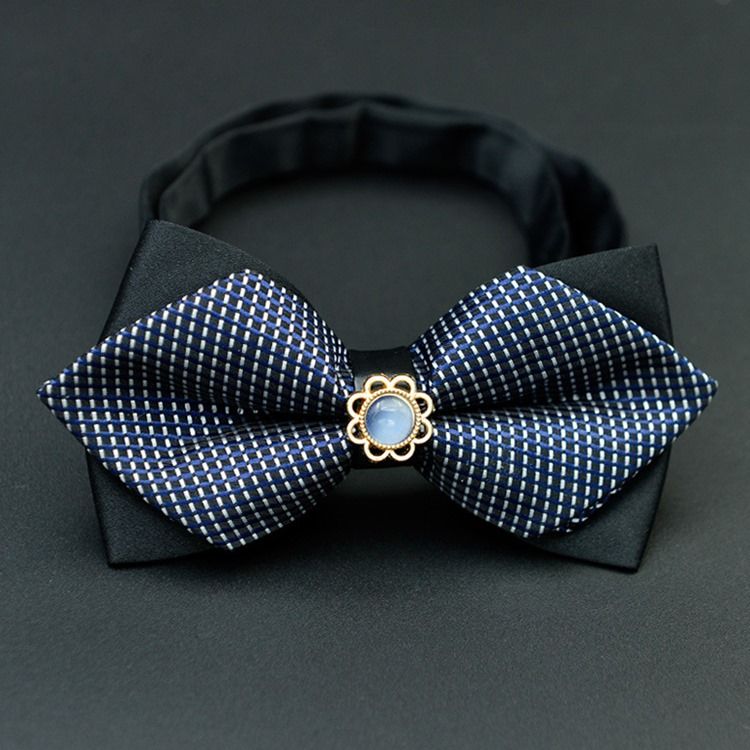 Mænds Plaid Floral Bow Tie