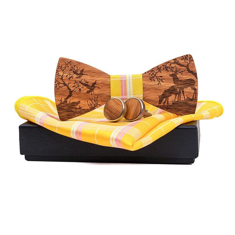 Polyester Neck Set Novelty Men Bow Slips