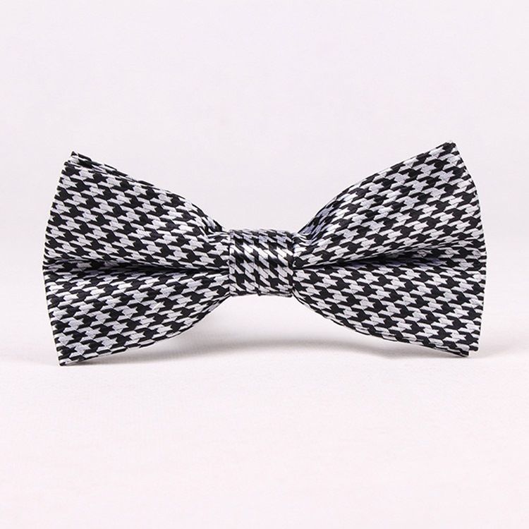 Retro Houndstooth Bowtie Til Mænd