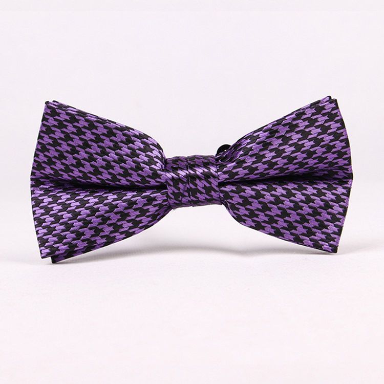 Retro Houndstooth Bowtie Til Mænd