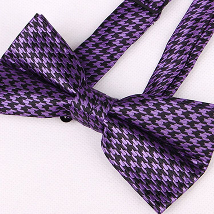 Retro Houndstooth Bowtie Til Mænd