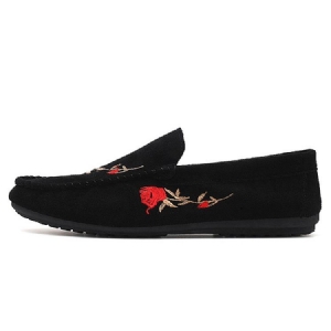 Floral Slip-on Flat Heel Cotton Thin Shoes Oxfords Til Mænd