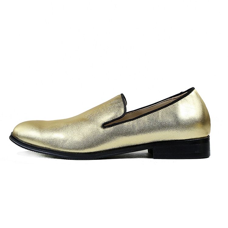 Golden Slip-on Oxfords Til Mænd