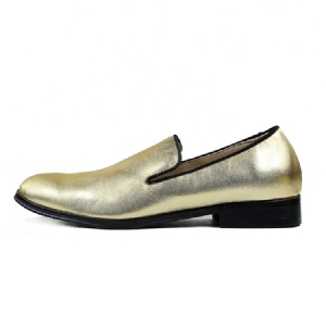 Golden Slip-on Oxfords Til Mænd