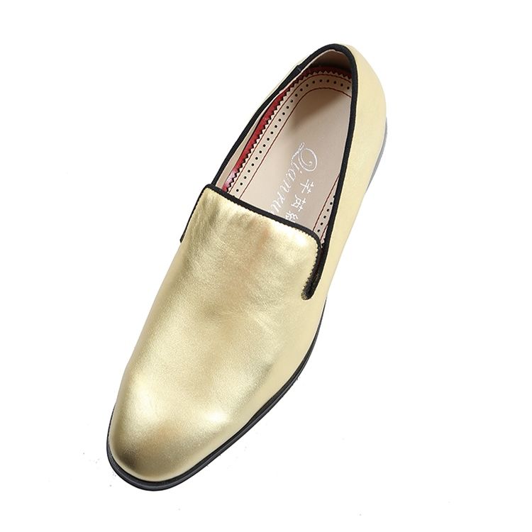 Golden Slip-on Oxfords Til Mænd