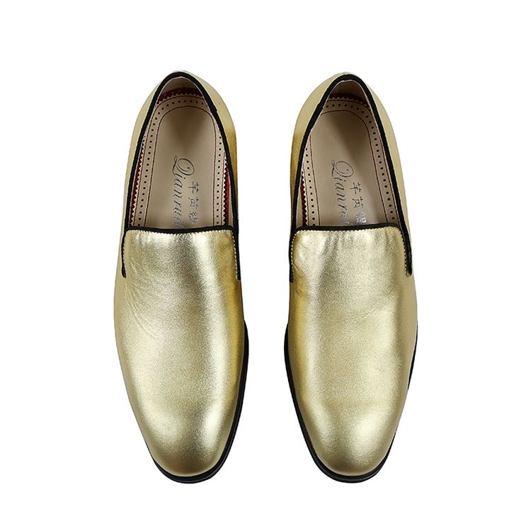 Golden Slip-on Oxfords Til Mænd