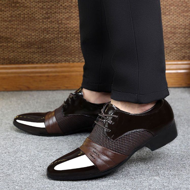 Lace-up Low-cut Upper Oxfords Til Mænd